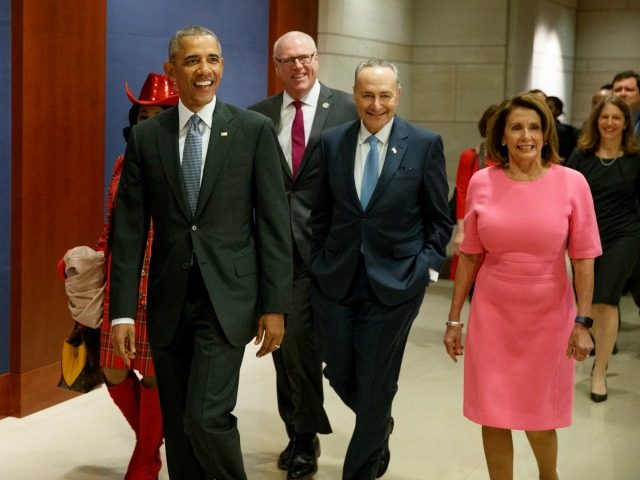 President Barack Obama arrives on Capitol Hill in Washington, Wednesday, Jan. 4, 2017, to