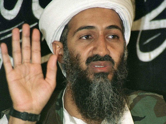 Al Qaeda leader Osama bin Laden speaks at a news conference in Afghanistan in a 1998 file