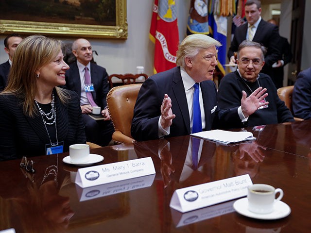 Donald-Trump-Automakers-GM-Mary-Barra-Fiat-Sergio-Marchionne-Jan-24-2017-Getty