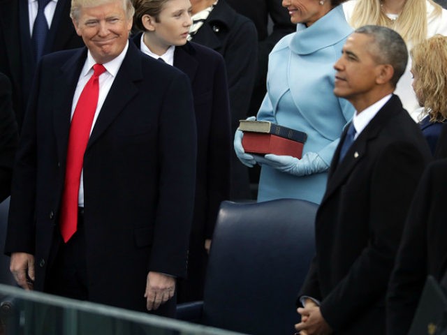 on the West Front of the U.S. Capitol on January 20, 2017 in Washington, DC. In today's inauguration ceremony Donald J. Trump becomes the 45th president of the United States.