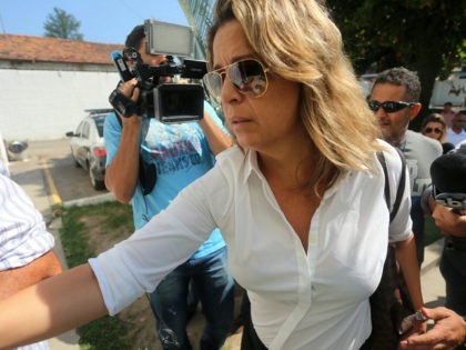 Francoise Amiridis, the wife of Greece's Ambassador to Brazil Kyriakos Amiridis, arrives a