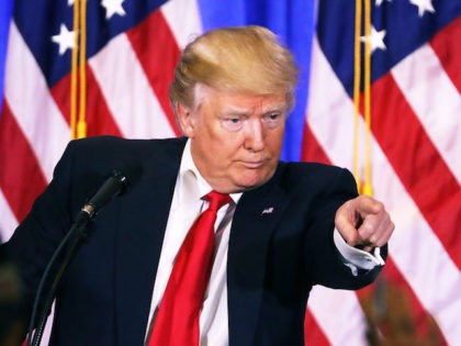 NEW YORK, NY - JANUARY 11: President-elect Donald Trump speaks at a news cenference at Tr