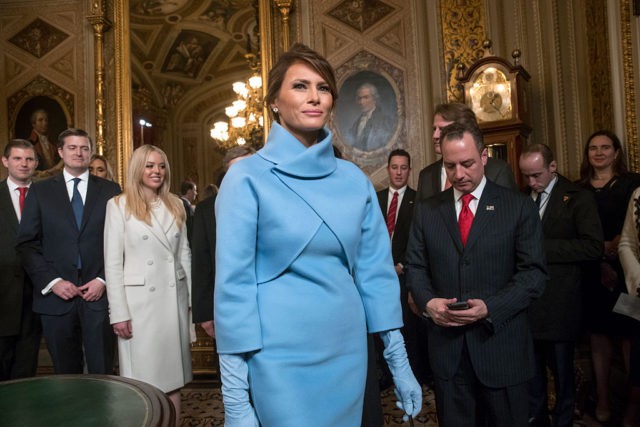WASHINGTON, DC - JANUARY 20: First lady Melania Trump, the wife of President Donald Trump,