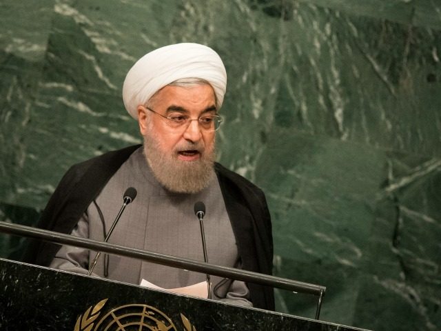 NEW YORK, NEW YORK - SEPTEMBER 22: President of Iran Hassan Rouhani addresses the United N