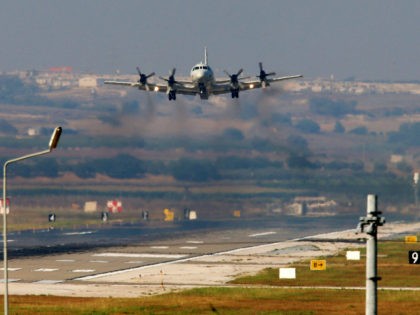 A United States Navy aeroplane about to land at the Incirlik Air Base, in the outskirts of the city of Adana, southern Turkey, Wednesday, July 29, 2015. Turkish Foreign Ministry spokesman Tanju Bilgic said Wednesday, that an agreement allowing the U.S.-led coalition against the IS to launch airstrikes from Incirlik …