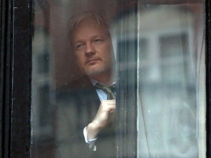 LONDON, ENGLAND - FEBRUARY 05: Wikileaks founder Julian Assange prepares to speak from the