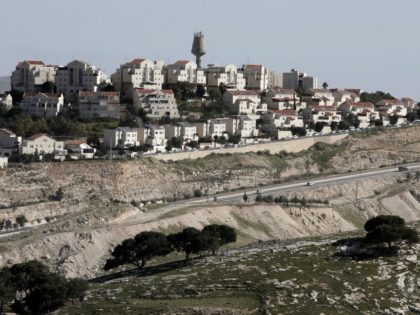A partial view shows Israel's largest Jewish settlement Maale Adumim on the outskirts of Jerusalem on January 30, 2015. Israel published tenders to build 450 new settler homes in the occupied West Bank, a watchdog said, in a plan denounced by the Palestinians as a 'war crime'. AFP PHOTO / …