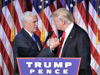 Pence, Trump Hand Clasp AP