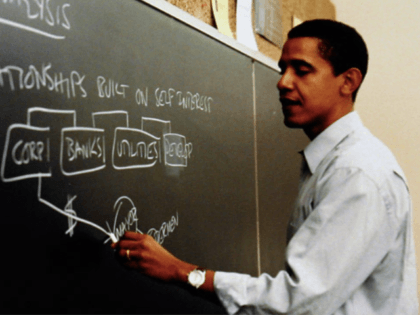 Barack Obama teaching at University of Chicago law school (Obama for America / Associated