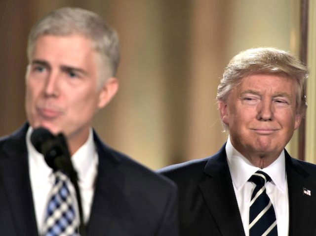 Judge Neil Gorsuch speaks, after US President Donald Trump nominated him for the Supreme Court, at the White House in Washington, DC, on January 31, 2017. President Donald Trump on nominated federal appellate judge Neil Gorsuch as his Supreme Court nominee, tilting the balance of the court back in the …