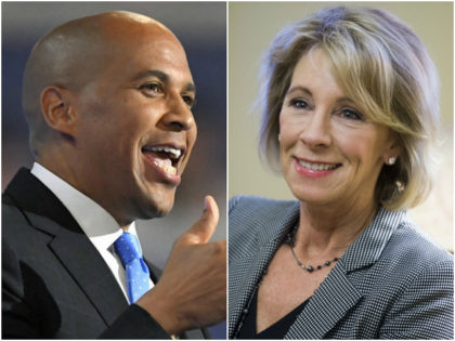Cory Booker and Betsy DeVos