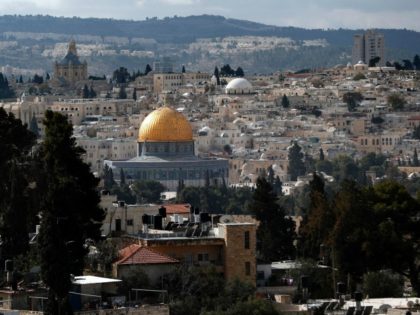 A general view taken on January 13, 2017 shows the Dome of the Rock at the Al-Aqsa mosque compound in the Old City of Jerusalem. An international conference being held in Paris January 15, 2107 is the latest of many bids to forge peace between Israel and the Palestinians. Israel …