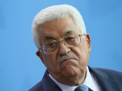 Palestinian President Mahmoud Abbas speaks to the media with German Chancellor Angela Merkel (not pictured) following talks at the Chancellery on April 19, 2016 in Berlin, Germany. Abbas is meeting with Merkel as well as other European leaders as well as Vladimir Putin of Russia in an effort to gain …
