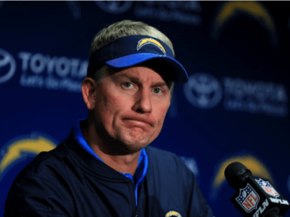 Head Coach Mike McCoy of the San Diego Chargers addresses the media after losing to the Ka