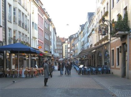 The old town of Dusseldorf where several Syrian Asylum seekers planned a terror attack in June 2016