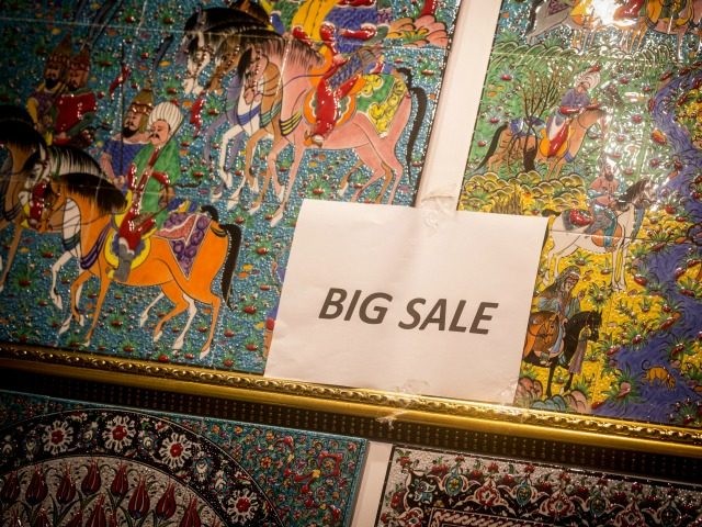 Souvenir paintings are seen on sale at a store in the Sultanahmet tourist district on Febr