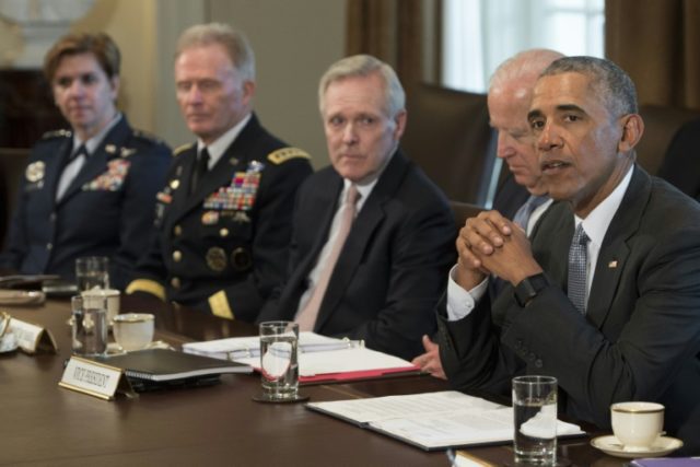 US President Barack Obama meets with Military Combatant Commanders and Joint Chiefs of Sta