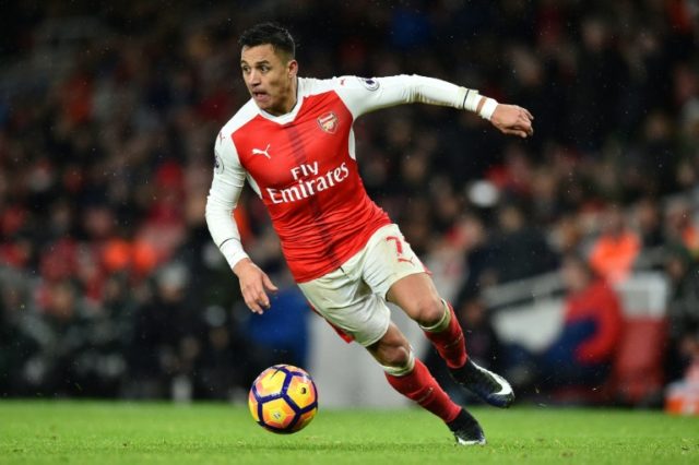 Arsenal's Chilean striker Alexis Sanchez had a heated discussion with midfielder Aaron Ram