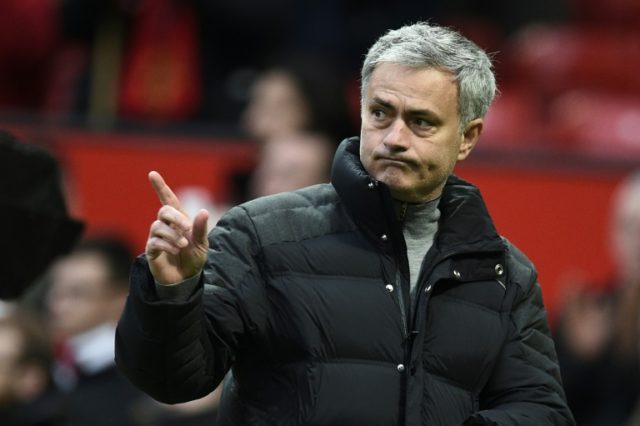 Manchester United's manager Jose Mourinho leaves the pitch at the end of the English FA Cu