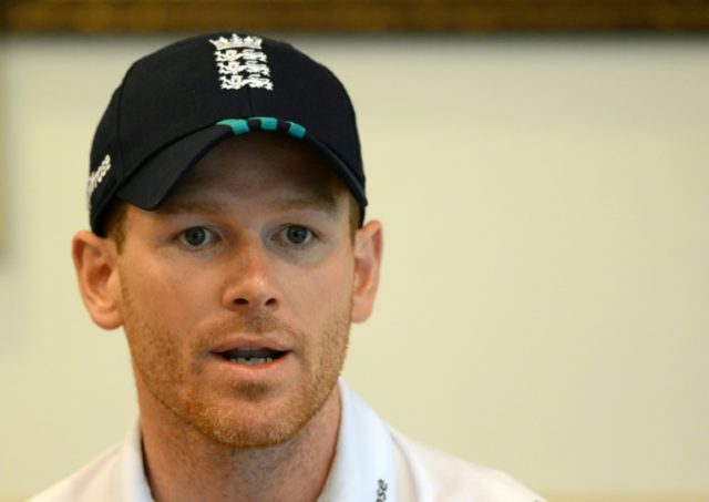 England one-day cricket captain Eoin Morgan answers questions during a press conference in