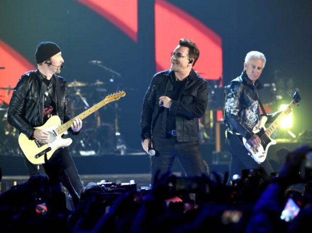 L-R: The Edge, Bono and Adam Clayton of U2, pictured performing in 2016, plan a 25 show st