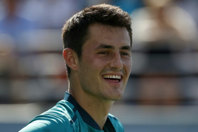 Bernard Tomic made headlines in 2016 when he turned his racquet the wrong way to face a ma
