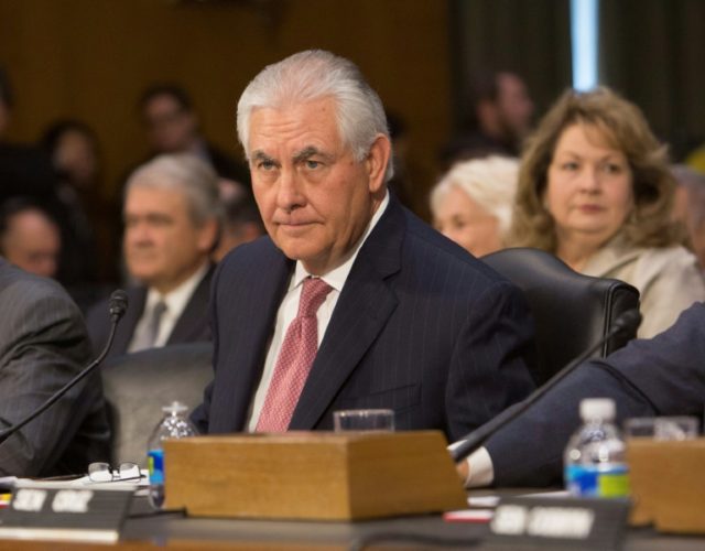 Former ExxonMobil CEO Rex Tillerson told the Senate Foreign Relations Committee China has
