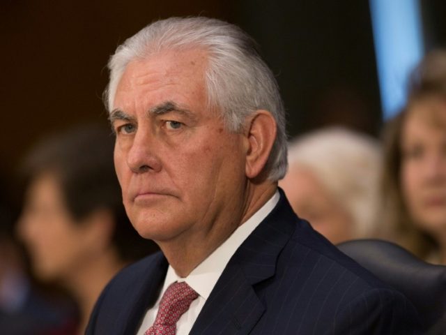Former ExxonMobil CEO Rex Tillerson appears before the Senate Foreign Relations Committee on January 11, 2017