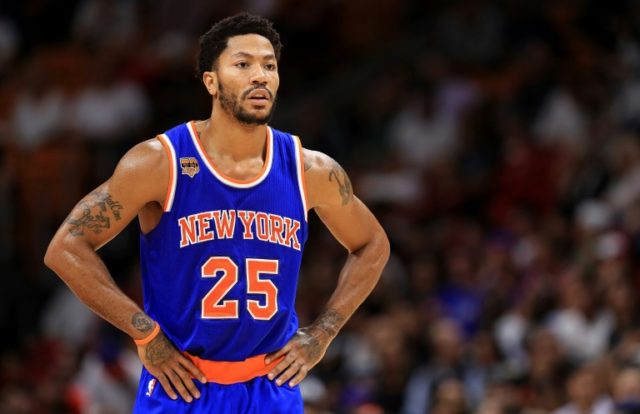 Derrick Rose, pictured in December 2016, angered the Knicks management after disappearing