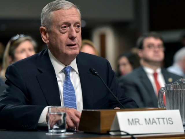 Retired Marine Corps general James Mattis testifies before the Senate Armed Services Commi