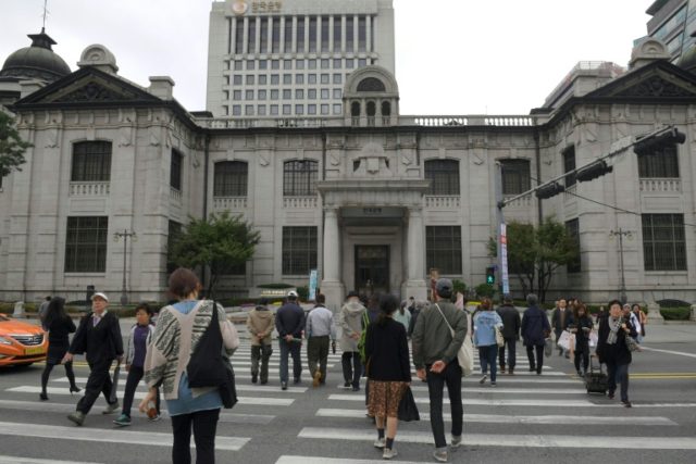 The Bank of Korea in Seoul has cut its growth forecast for the country citing "deteriorati