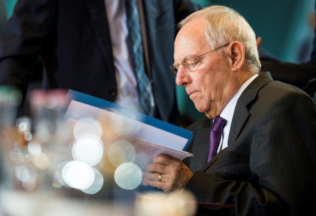 German Finance Minister Wolfgang Schaeuble said the ECB should begin winding down its expa