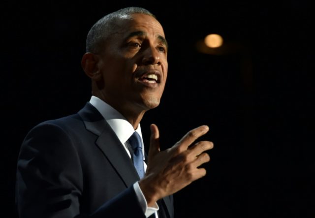 US President Barack Obama speaks during his farewell address in Chicago, Illinois on Janua