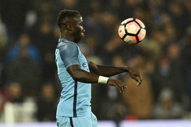 Bacary Sagna in action for Manchester City in their FA Cup match against West Ham United
