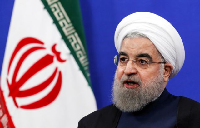 Iranian President Hassan Rouhani gives a press conference in Tehran on Jaunary 17, 2017