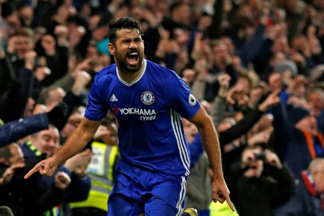 Chelsea striker Diego Costa has scored 14 goals this season, including this effort against