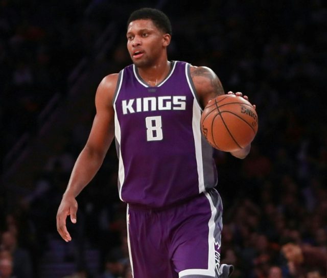 Sacramento Kings' forward Rudy Gay suffered a suspected torn Achilles tendon in the third