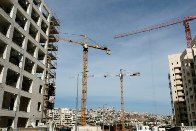 New apartments under construction in the Israeli settlement of Har Homa situated in East J