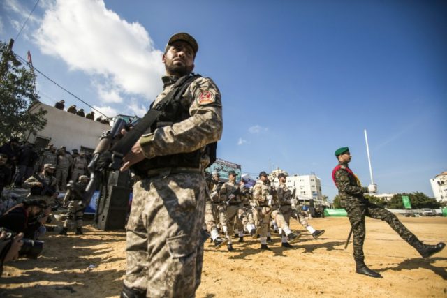 Hamas controls the Gaza strip, while the Palestinian Authority led by president Mahmud Abb