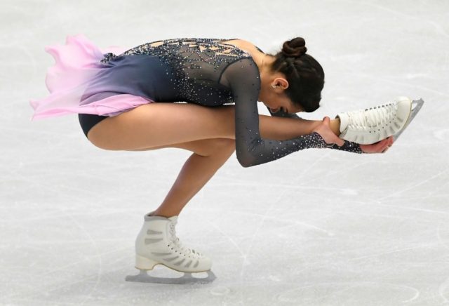 Russia's Evgenia Medvedeva competes during the ladies free skating competition of the Euro
