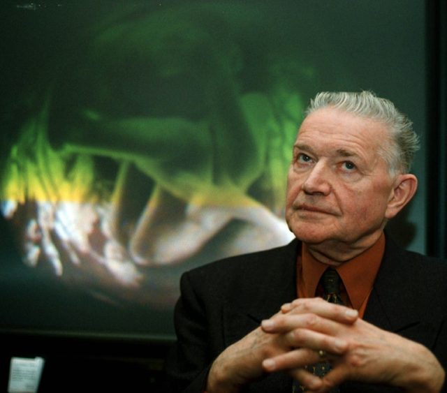 Famous medical photographer Lennart Nilsson (pictured in December 1999) died on January 28