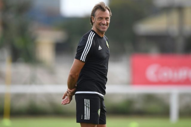 Morocco's French national football team coach Herve Renard takes part in a training sessio