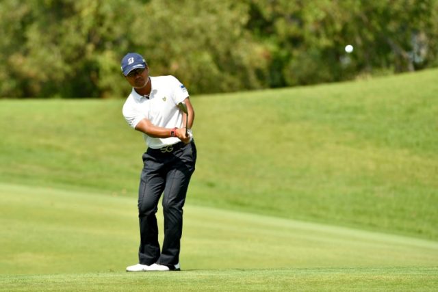 Japan's Yusaku Miyazato sank a huge eagle early in the day but saw his lead narrow to one