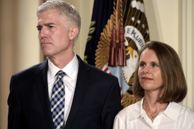 Largely unknown before, Judge Neil Gorsuch, pictured with his wife Marie Louise, has serve