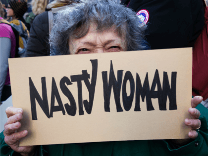 Protesters gather in midtown Manhattan as part of the Women's march vowing to resist