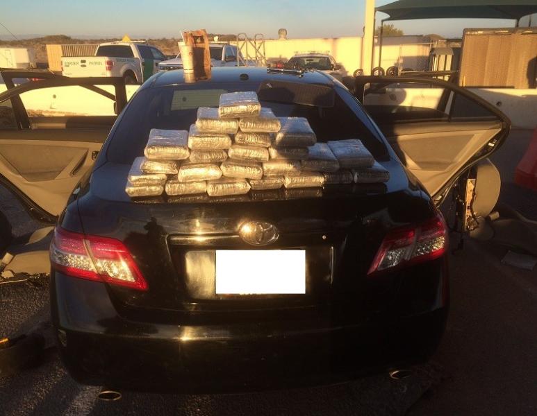 More than 50 pounds of cocaine found in Toyota Camry during a checkpoint search. (Photo: U.S. Border Patrol)