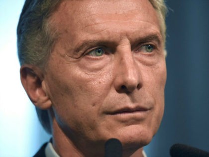 Argentine President Mauricio Macri offers a press conference at the Casa Rosada presidential palace in Buenos Aires on January 17, 2017. While the IMF lowered its growth expectations for Argentina, President Mauricio Macri reiterated that he expects the third largest economy in Latin America to grow by 3% in 2017. …