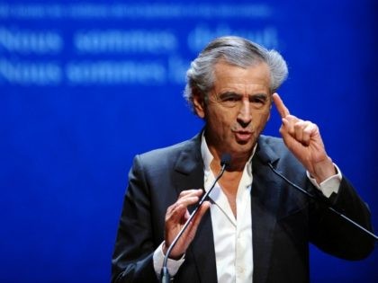 French philosopher and author Bernard-Henri Levy speaks during a commemoration ceremony for the victims of French jihadist gunman Mohamed Merah at the Halle aux Grains venue in Toulouse on March 19, 2015. Merah shot dead three soldiers in southern France in 2012 before killing three students and a teacher at …