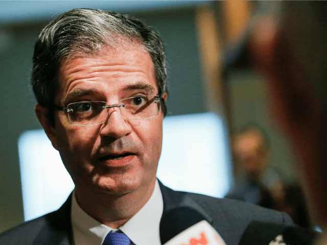 Francois Delattre French Ambassador to the United Nations speaks to the media as he arrives for a Security Council meeting where they are expected to formally vote on the next Secretary General to follow Ban Ki-moon at UN Headquarters in New York on October 6, 2016. / AFP / EDUARDO …