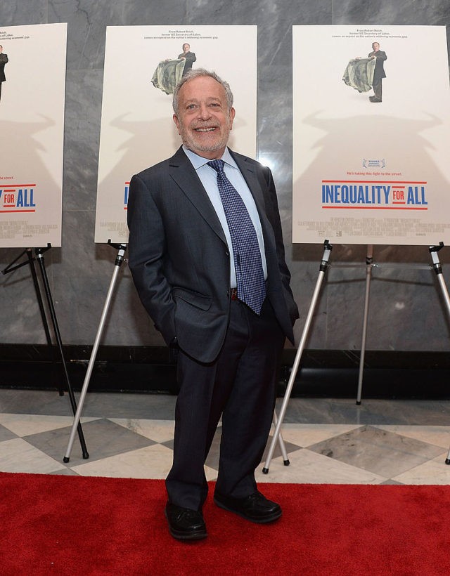 NEW YORK, NY - SEPTEMBER 25: Robert Reich attends "Inequality For All" New York